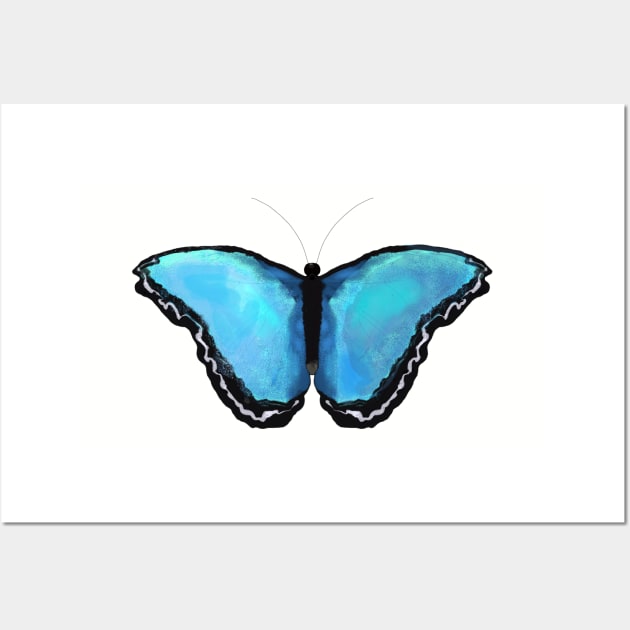 Blue Butterfly Wall Art by designs-by-ann